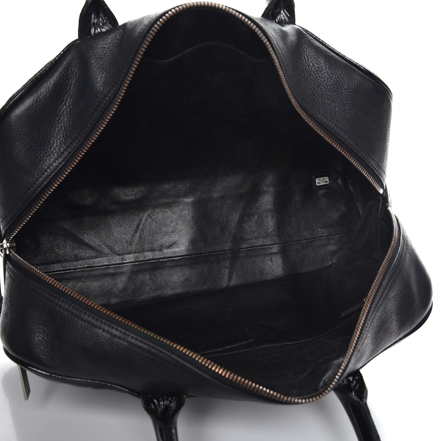 Chanel Caviar Patent Quilted Large Bowler Black 5 of 15