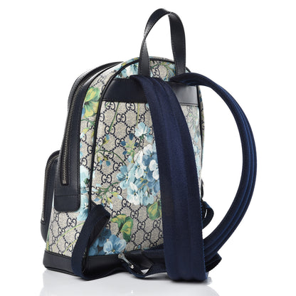 Gucci GG Supreme Monogram Blooms Small Day Backpack Blue 3 of 12