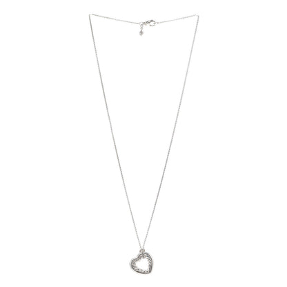 David Yurman Sterling Silver 18K Yellow Gold Open Heart Cable Necklace 3 of 6