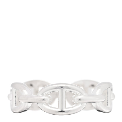Hermes Sterling Silver PM Chaine d'Ancre Enchainee Band Ring 59 8.75 1 of 5
