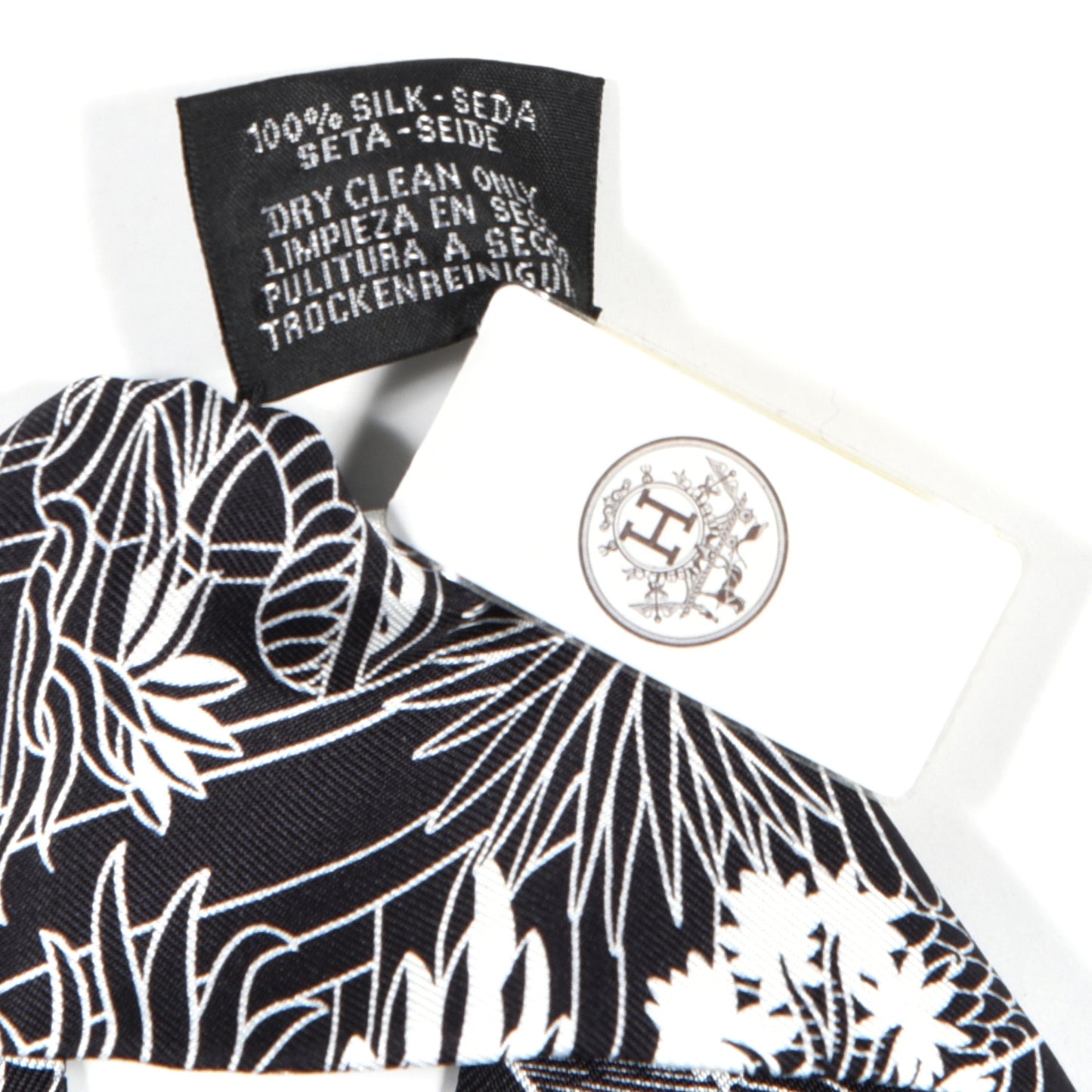 Silk Animapolis Twilly Black White