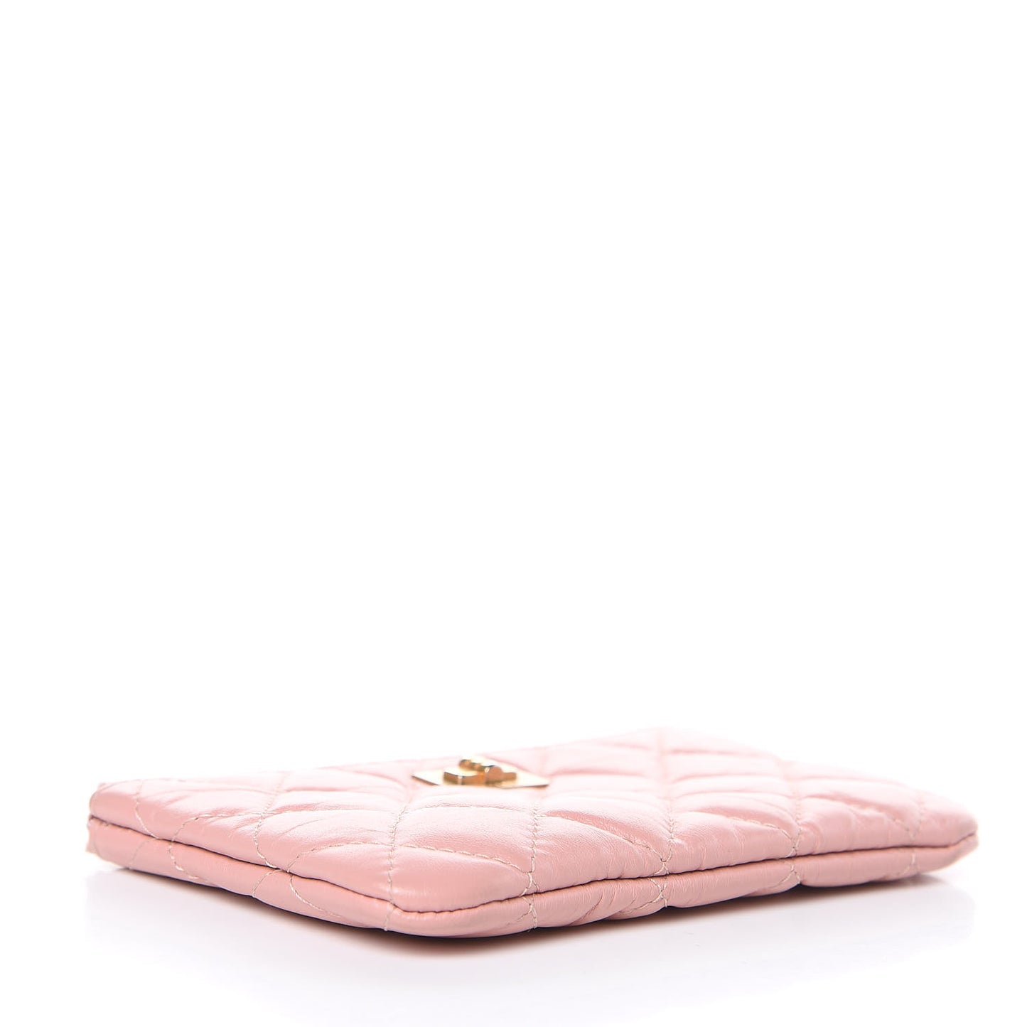 Aged Calfskin Quilted Small Reissue Cosmetic Case Light Pink