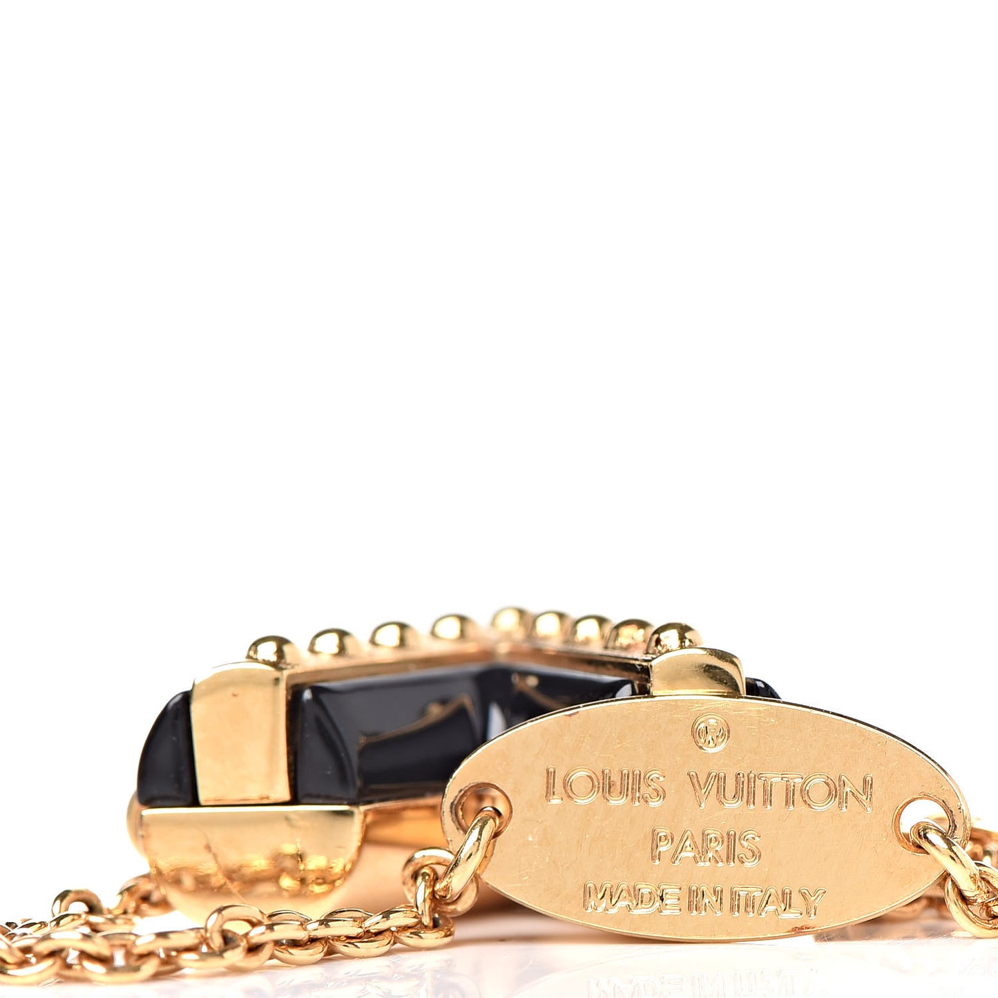 Lacquer Studded Essential V Bracelet Gold
