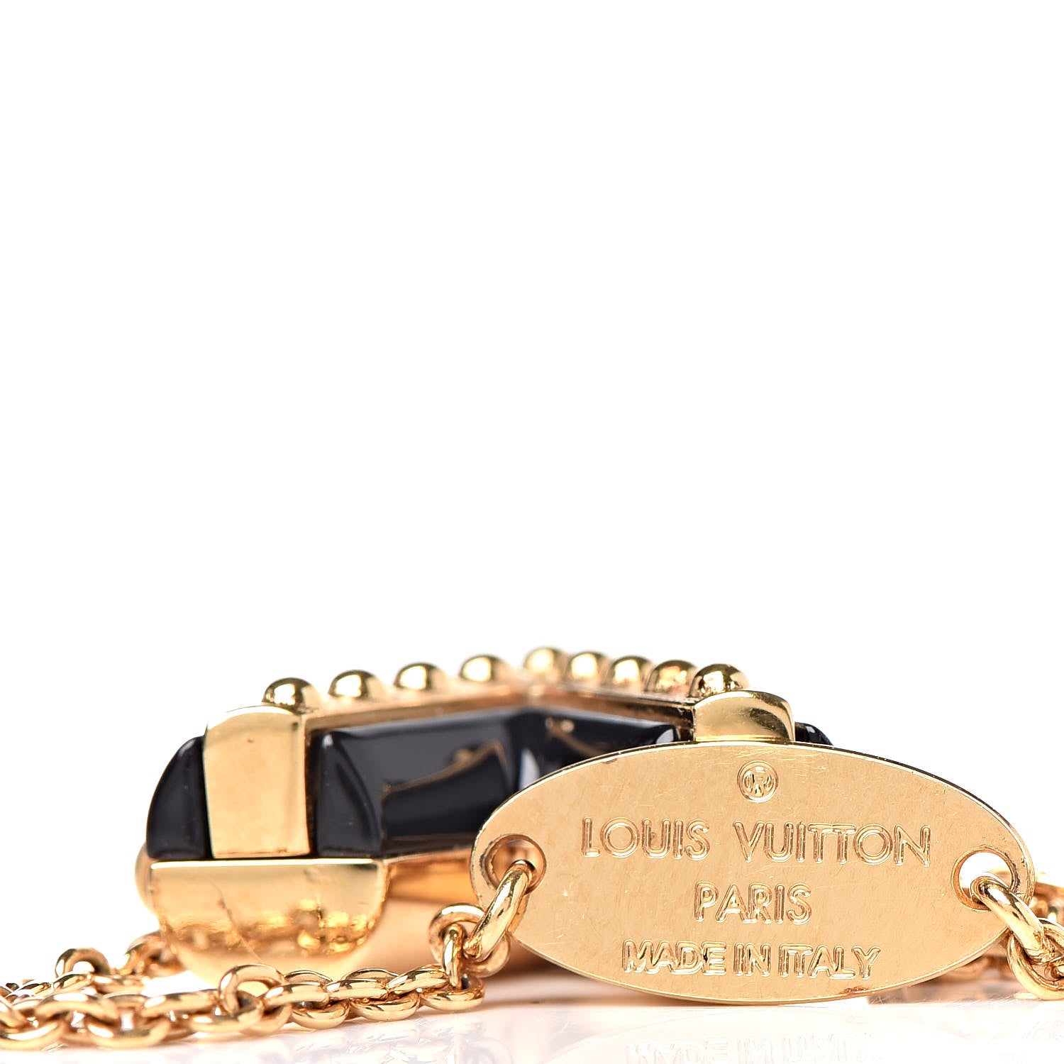 Louis Vuitton Lacquer Studded Essential V Bracelet Gold 4 of 6