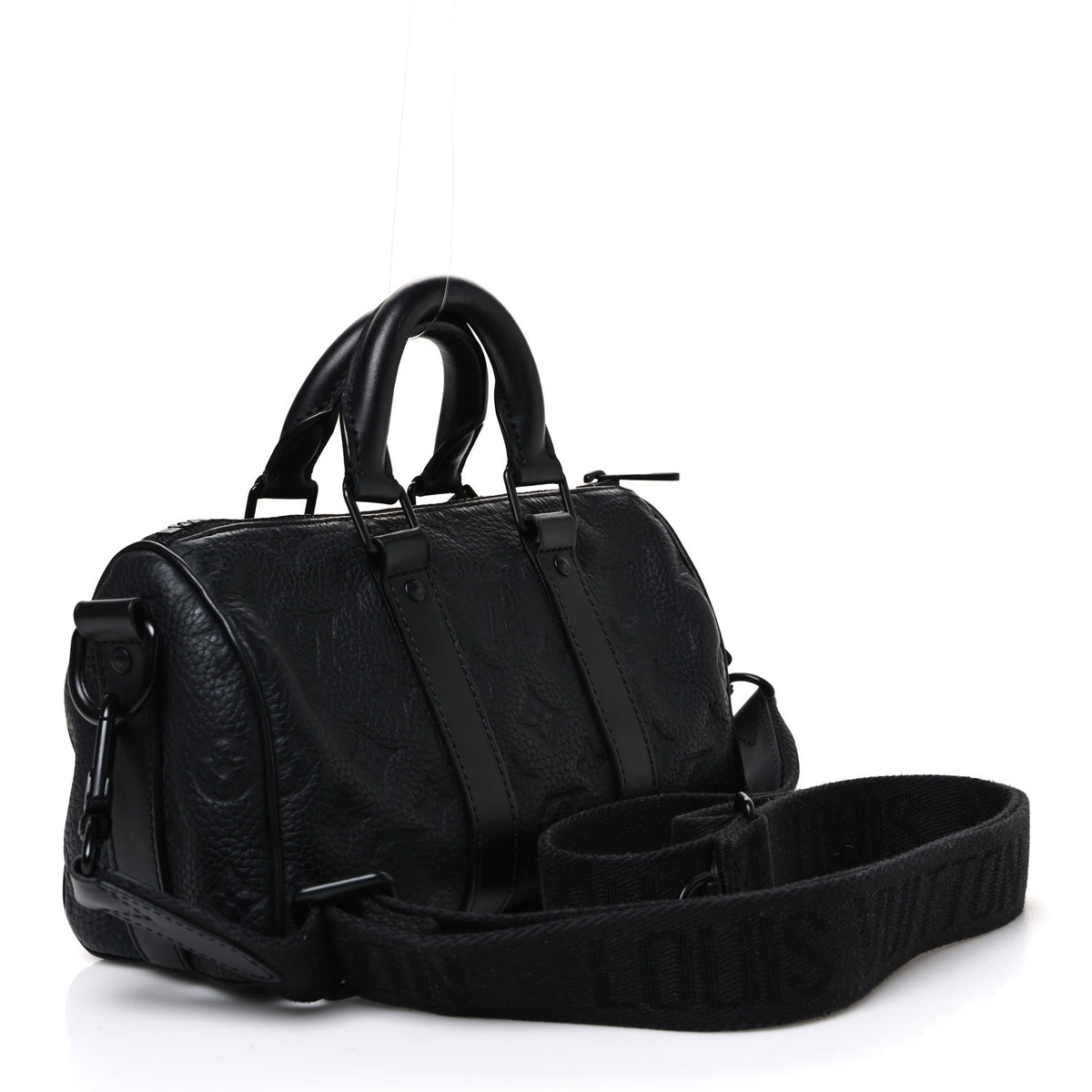 Louis Vuitton Monogram Taurillon Keepall Bandouliere 25 Black 3 of 10