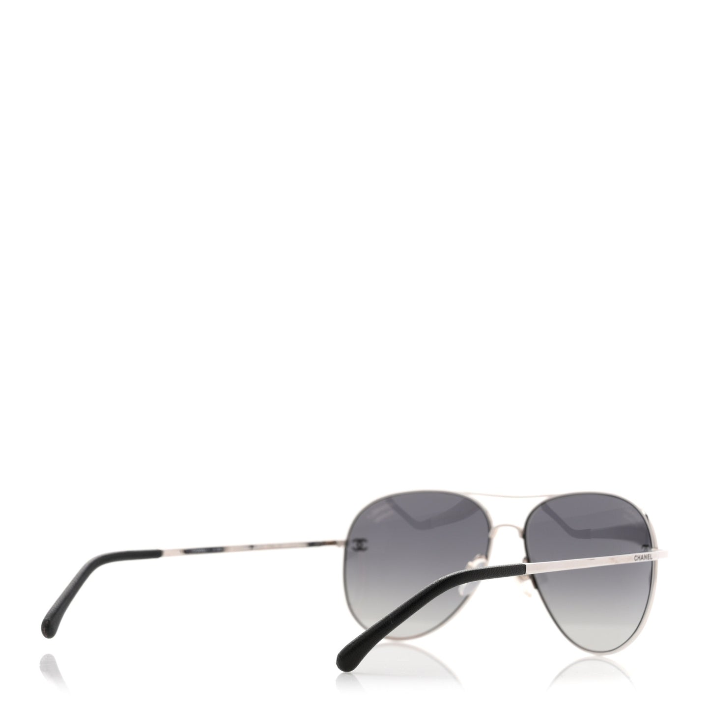 Metal Polarized CC Aviator Sunglasses 4189-T-Q Silver