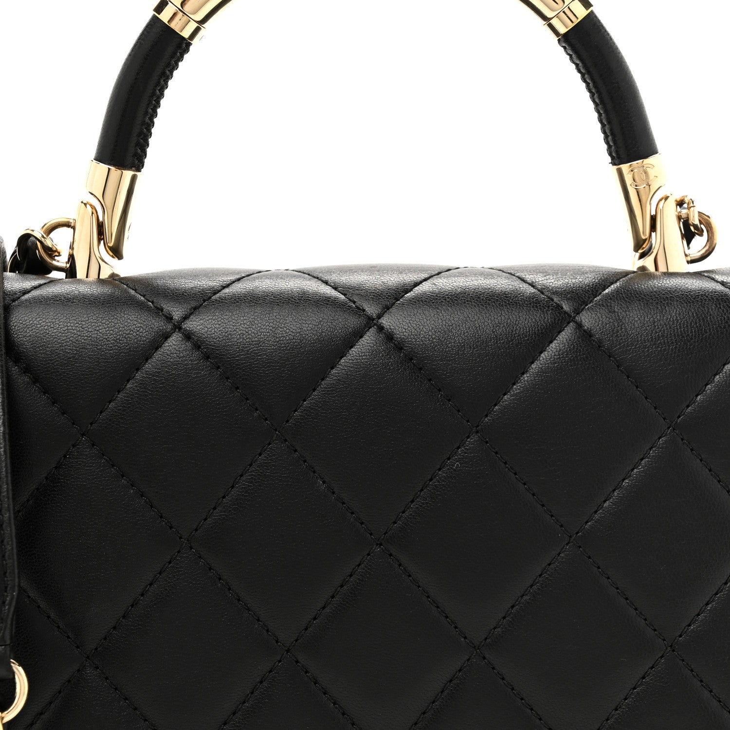 Chanel Lambskin Small Carry Chic Flap Black 8 of 14