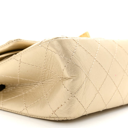Chanel Metallic Aged Calfskin Quilted 2.55 Reissue Mini Flap Light Gold 9 of 12