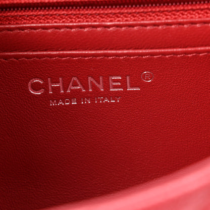Chanel Caviar Quilted Mini Rectangular Flap Dark Red 6 of 11