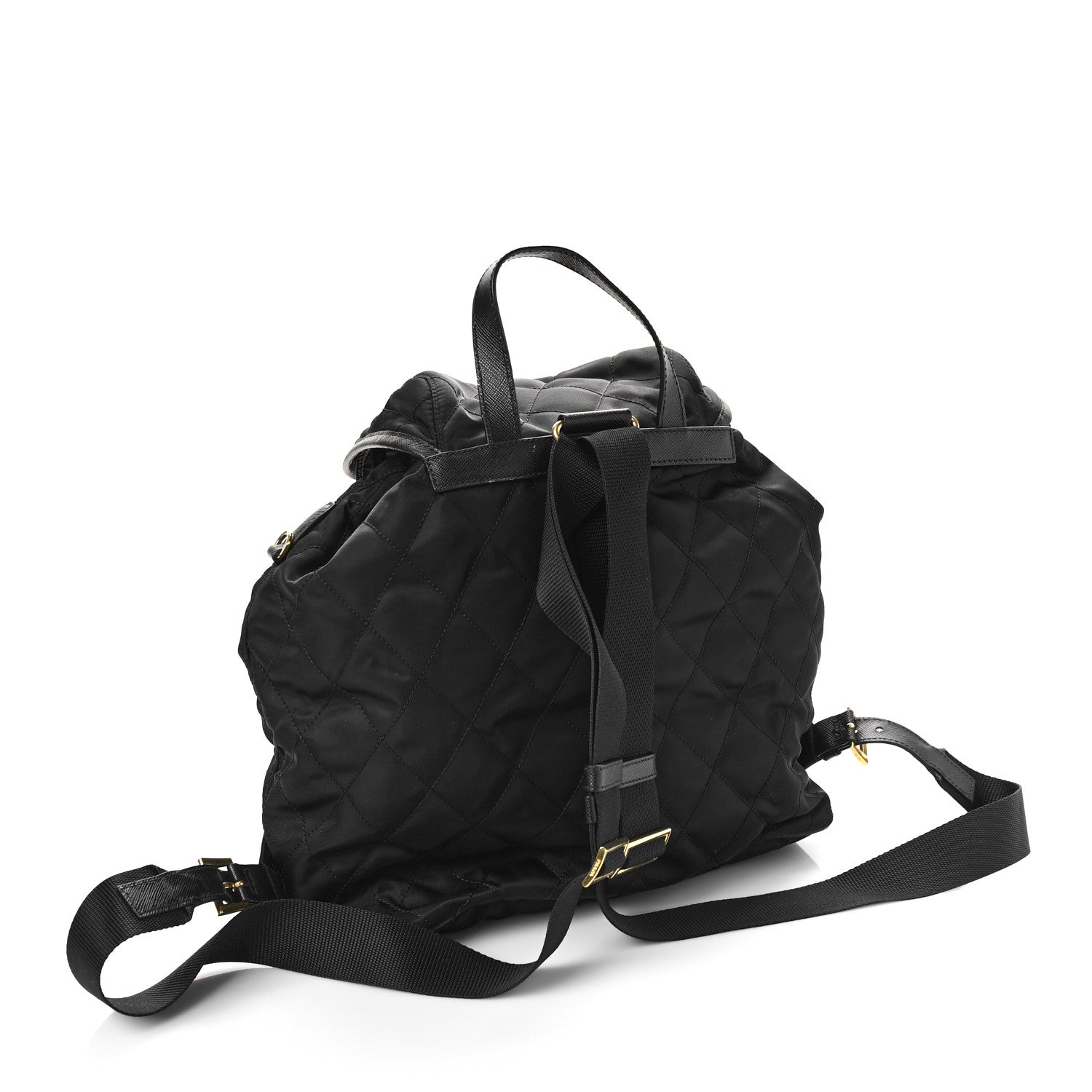 Prada Tessuto Saffiano Impuntu Backpack Black 3 of 9