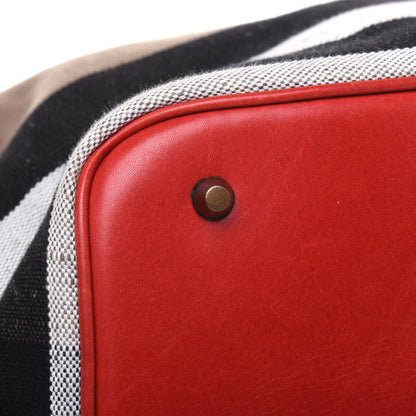 Burberry Canvas Mega Check Medium Ashby Hobo Cadmium Red 17 of 27