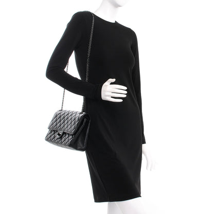Chanel Crumpled Calfskin Quilted 2.55 Reissue 226 Flap So Black 2 of 9