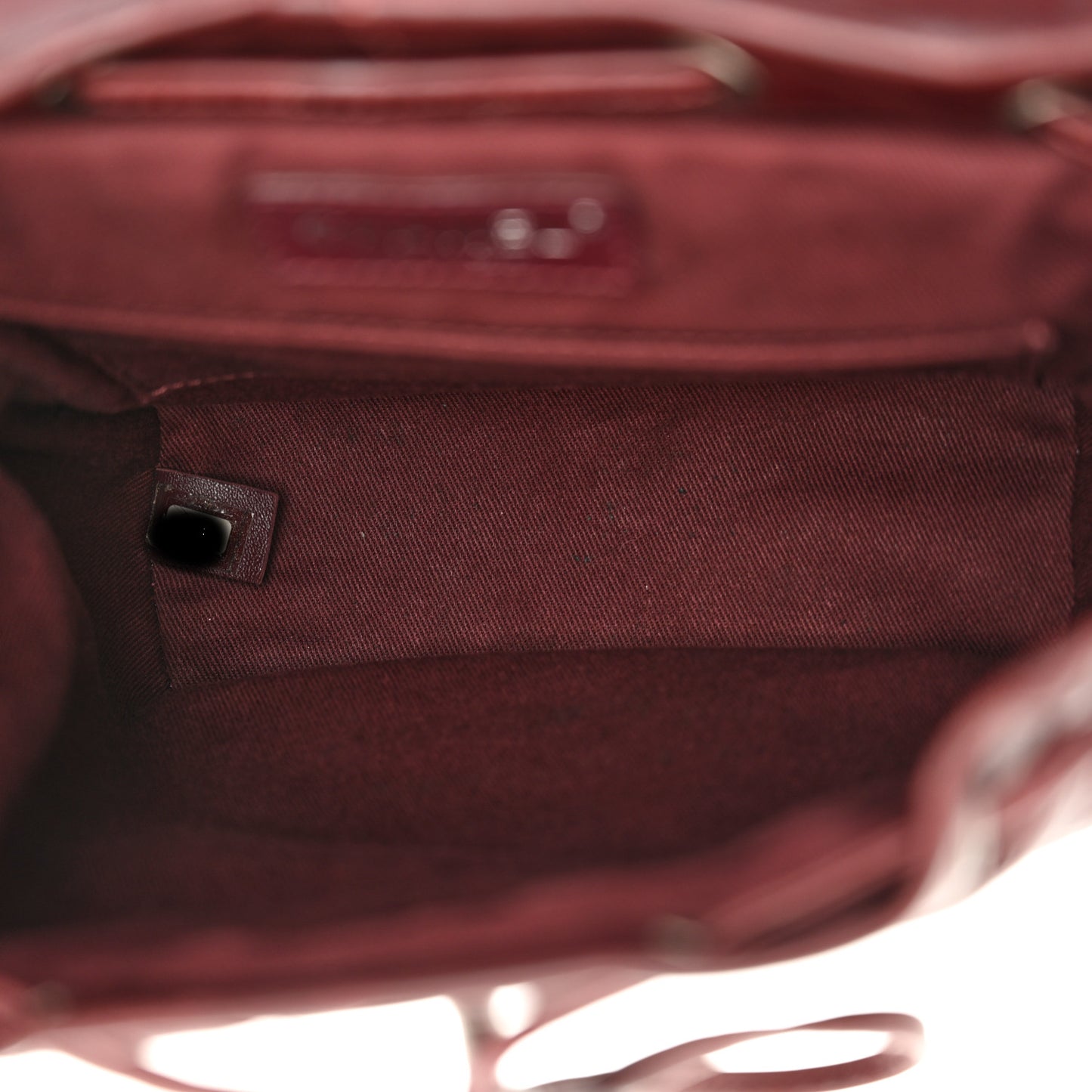 Glazed Calfskin Quilted Small Salzburg Backpack Burgundy