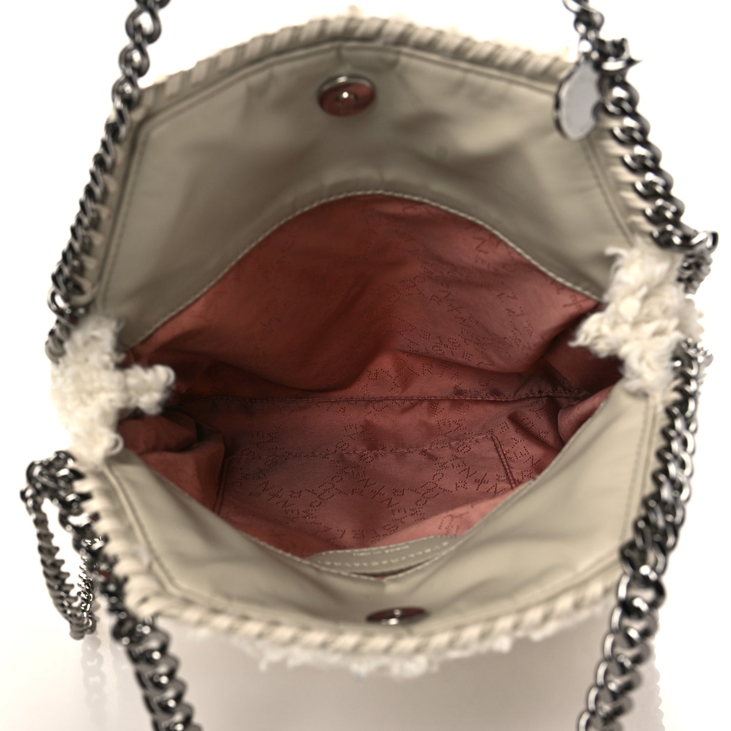 Eco Shearling Mini Falabella Tote Ivory