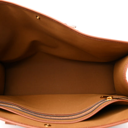 Celine Triomphe Canvas Calfskin Horizontal Cabas Tan 5 of 10