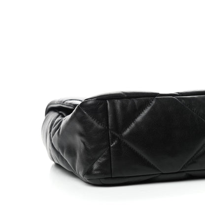 Chanel Goatskin Quilted Large Chanel 19 Flap Black 8 of 11