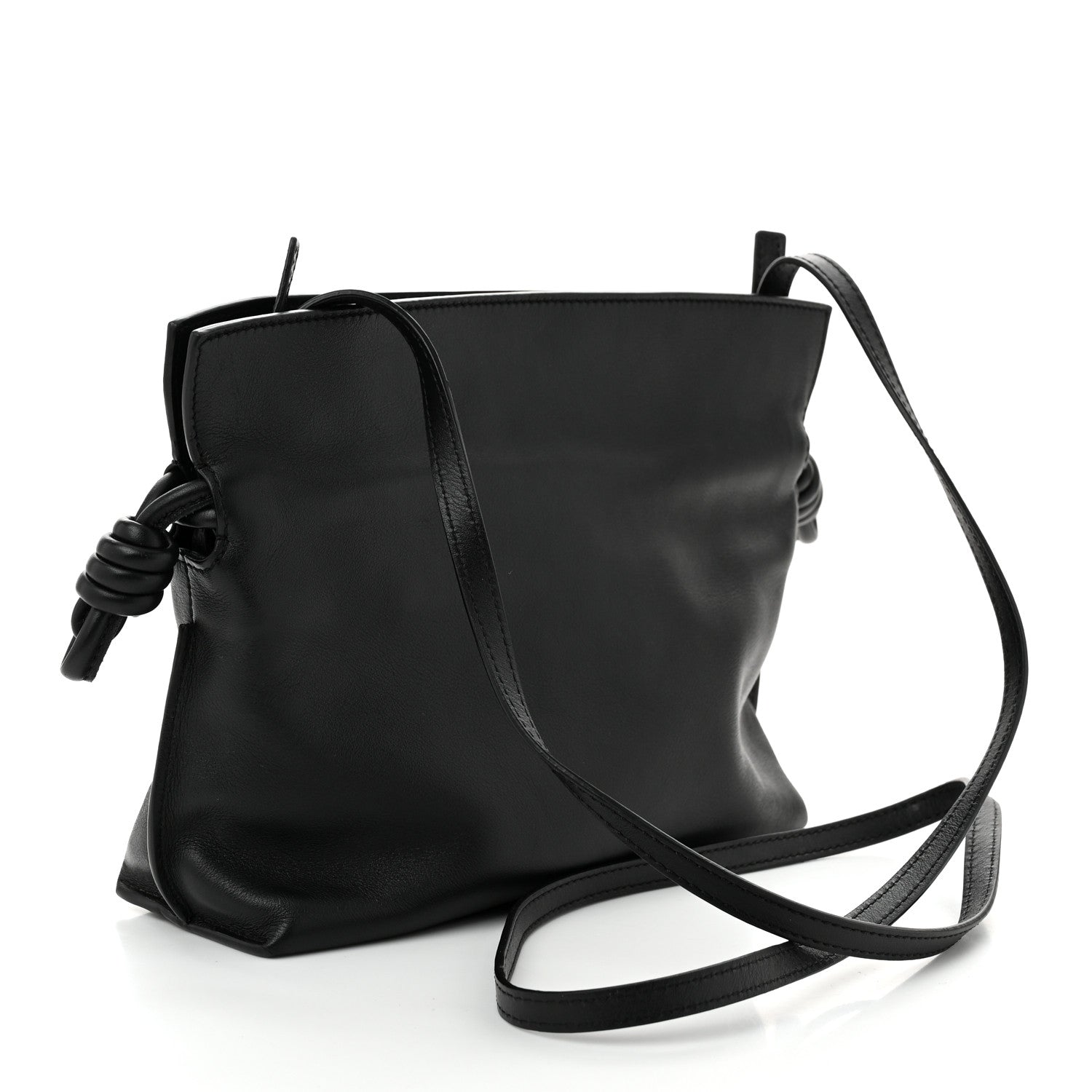 Loewe Calfskin Mini Flamenco Knot Clutch Black 3 of 10