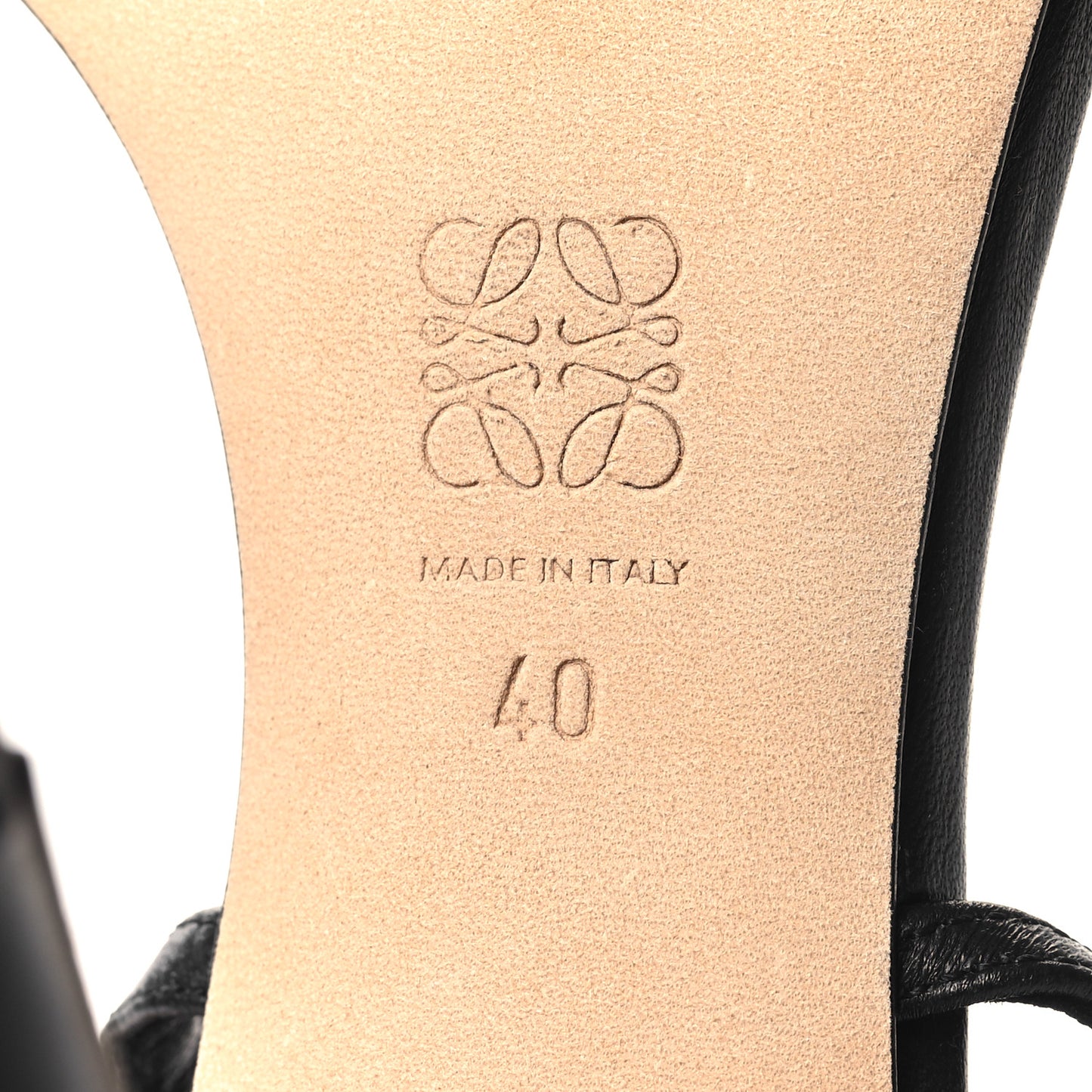 Calfskin Balloon 100 Sandal 40 Balck
