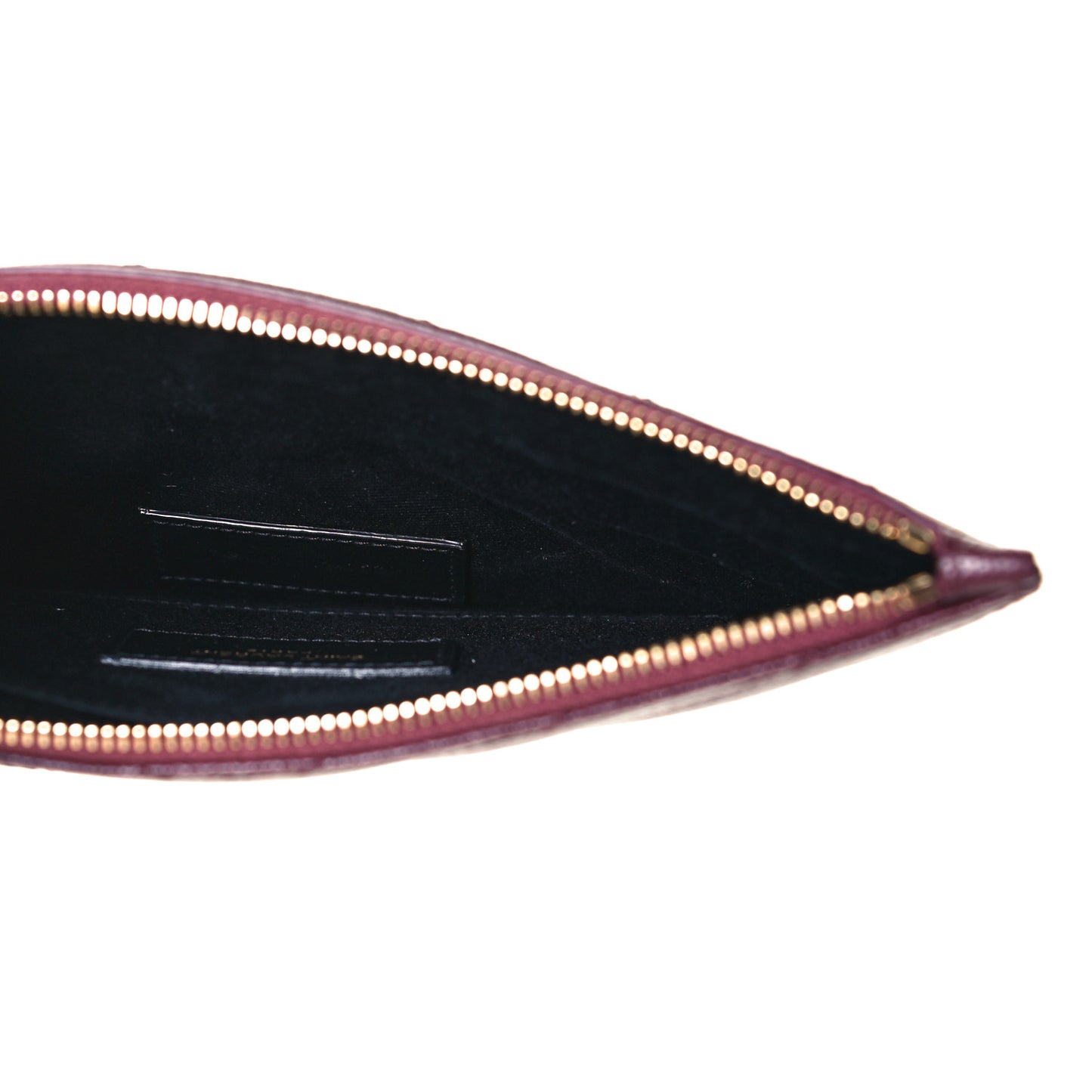Grain De Poudre Matelasse Chevron Monogram Bill Pouch Rouge Legion