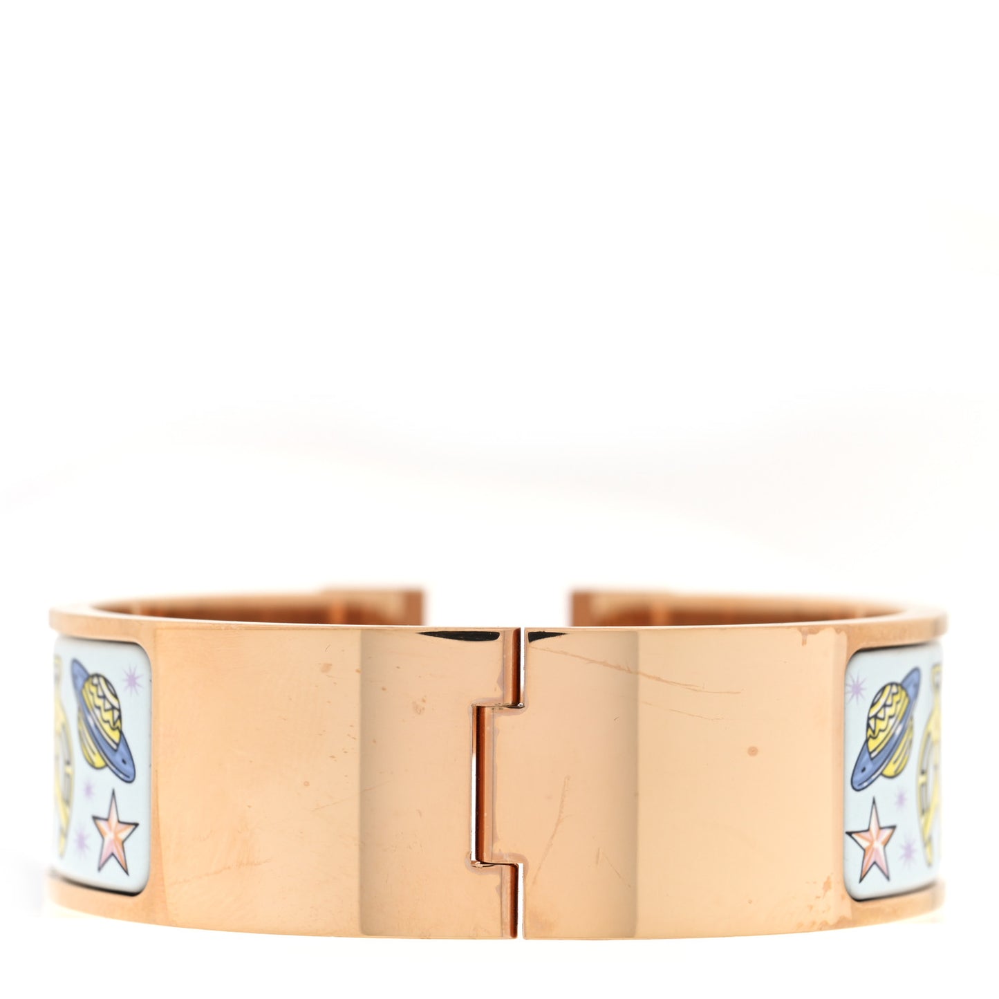 Enamel Printed Chorus Stellarum Wide Clic Clac H Bracelet PM Hypno
