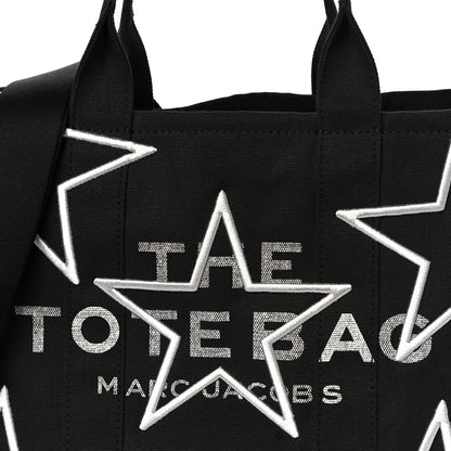 Marc Jacobs Canvas Embroidered Medium The Star Tote Bag Black 9 of 11