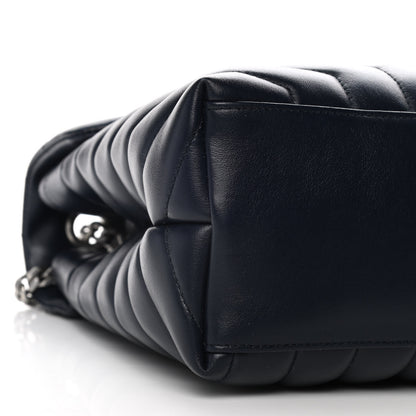 Saint Laurent Calfskin Y Quilted Monogram Medium Loulou Chain Satchel Medium Blue 10 of 11