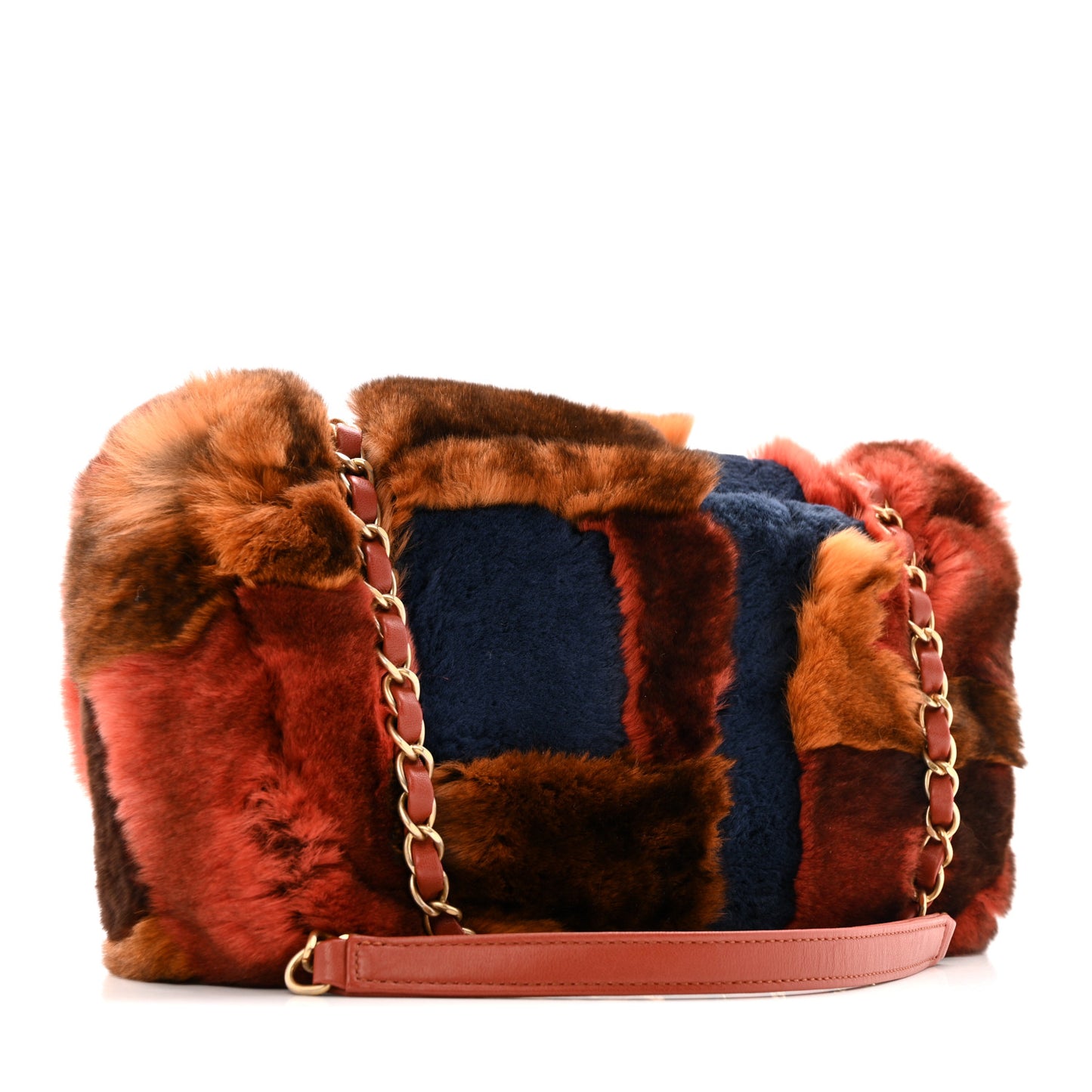 Orylag Lambskin Medium Flap Blue Orange