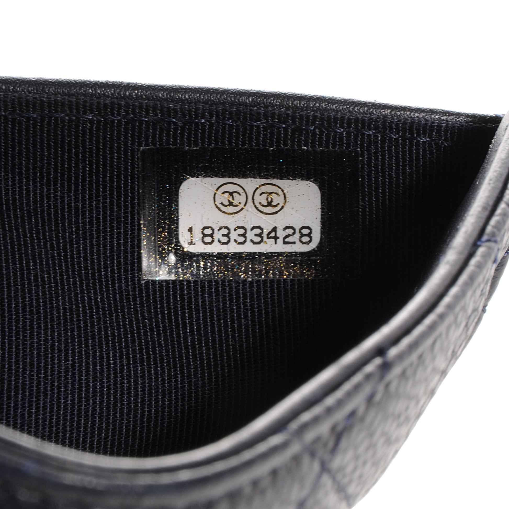 Chanel Caviar Quilted Long Flap Wallet Navy Blue 9 of 9