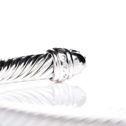David Yurman Sterling Silver Black Diamond 5mm Cable Classics Bracelet 4 of 5