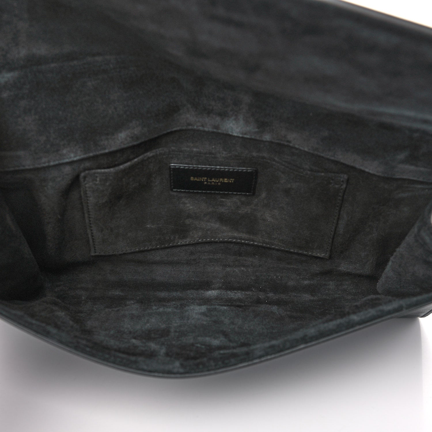 Saint Laurent Textured Calfskin Y Ligne Clutch Black 6 of 15