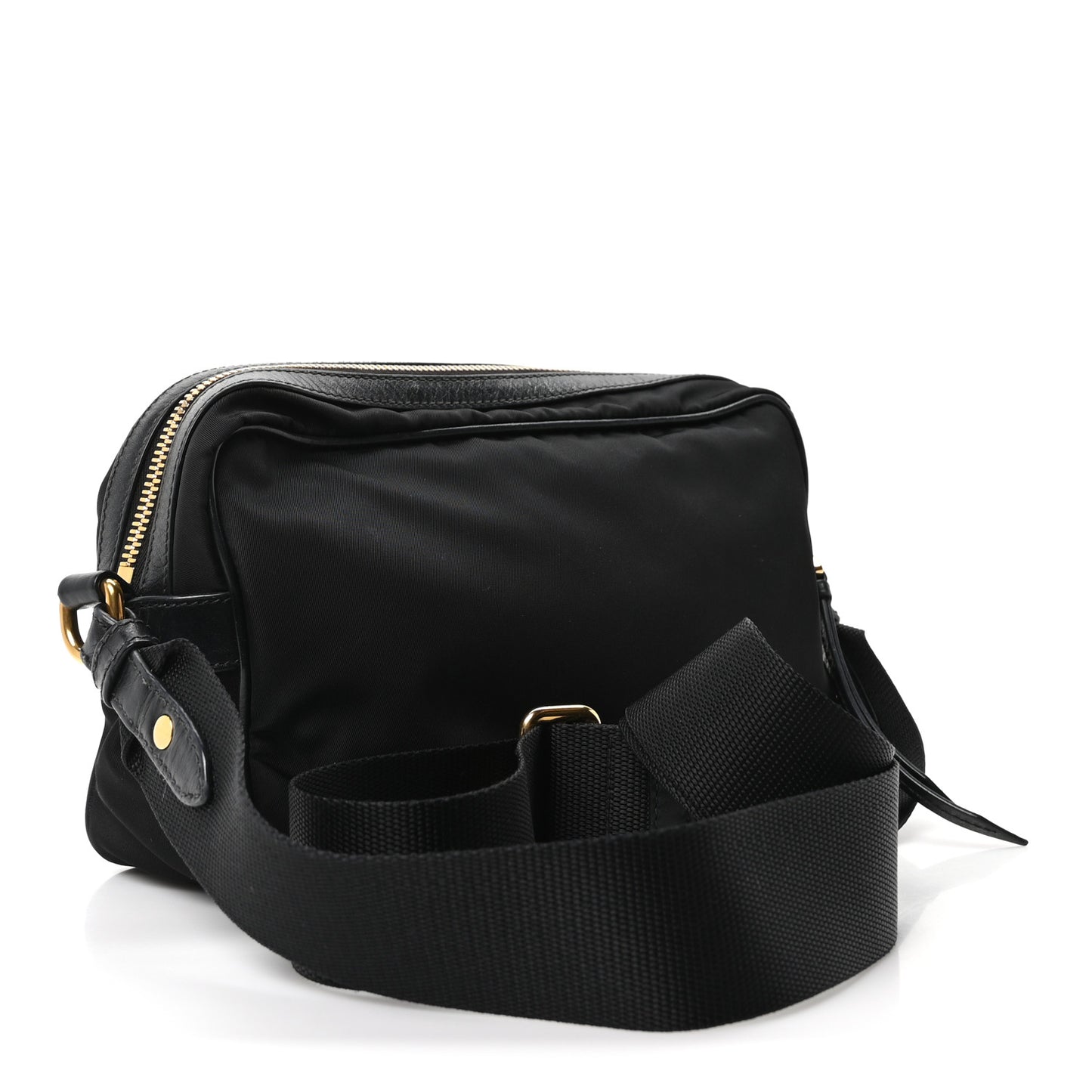 Tessuto Nylon Soft Calf Camera Bag Black