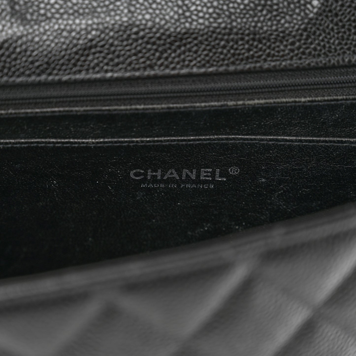 Caviar Jumbo Single Flap Black