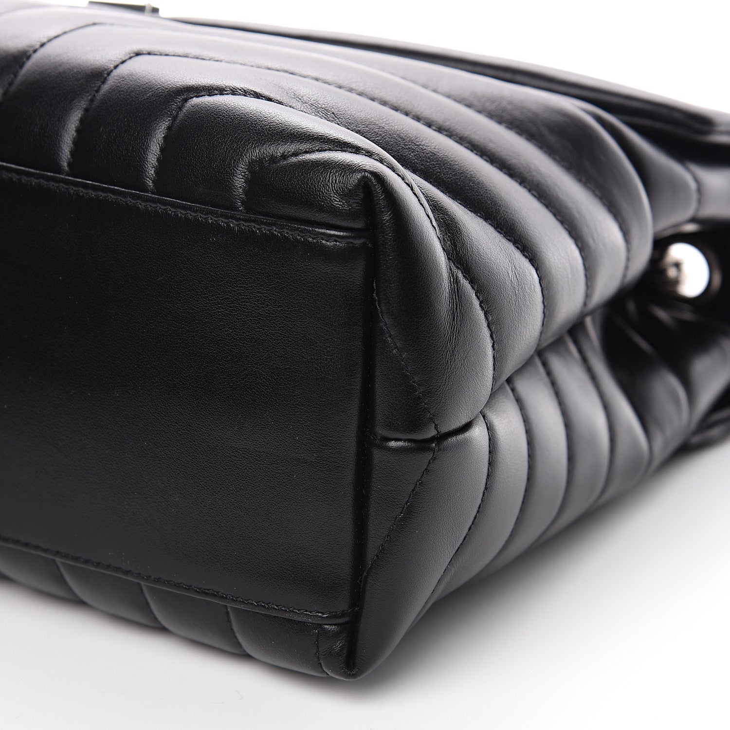 Saint Laurent Calfskin Y Quilted Monogram Medium Loulou Chain Satchel Black 5 of 8