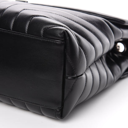 Saint Laurent Calfskin Y Quilted Monogram Medium Loulou Chain Satchel Black 5 of 8