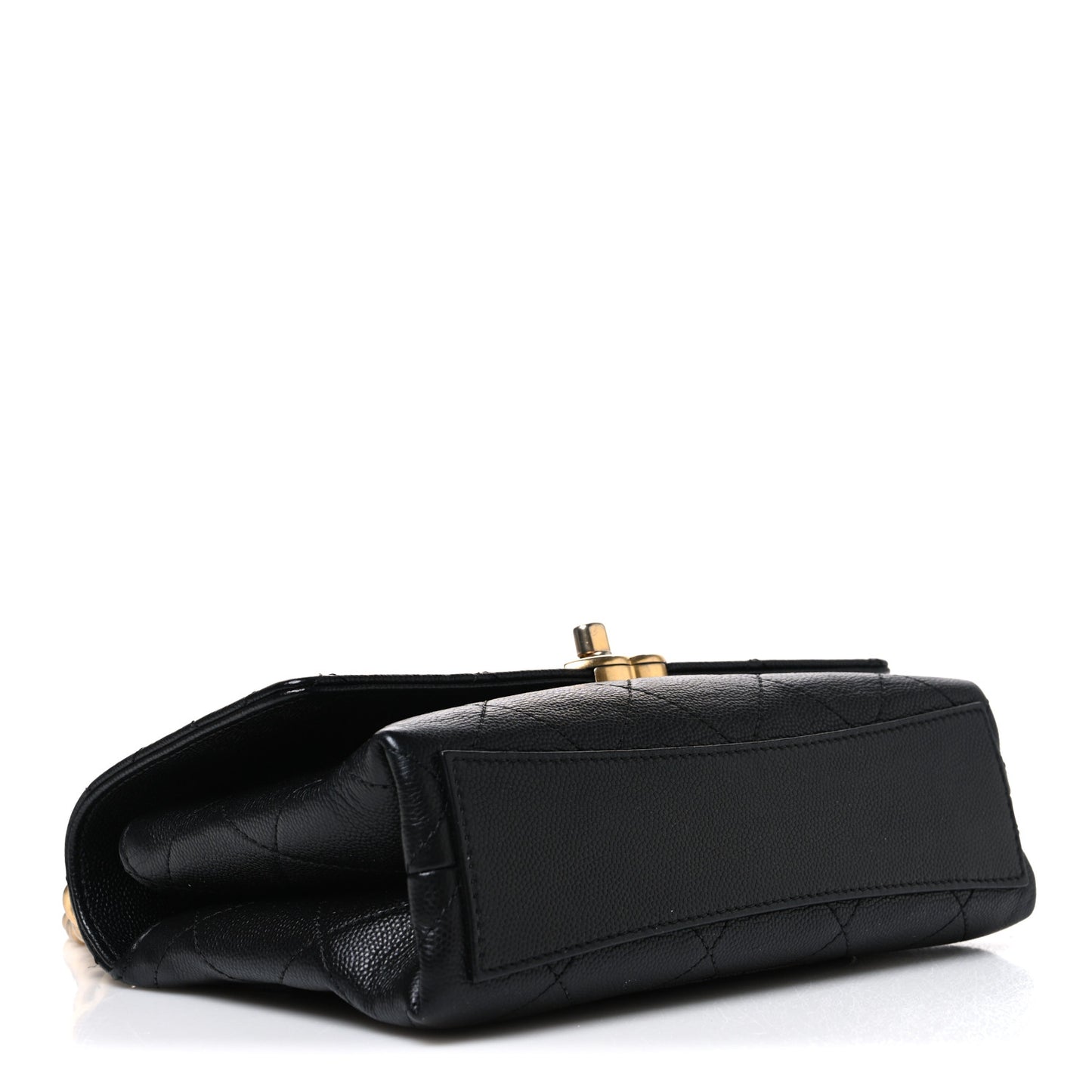 Caviar Quilted Mini Bracelet On Chain Flap Black