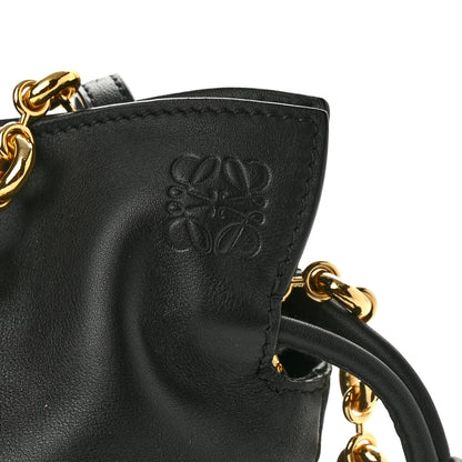 Loewe Nappa Calfskin Mini Flamenco Knot Clutch With Chain Black 9 of 13