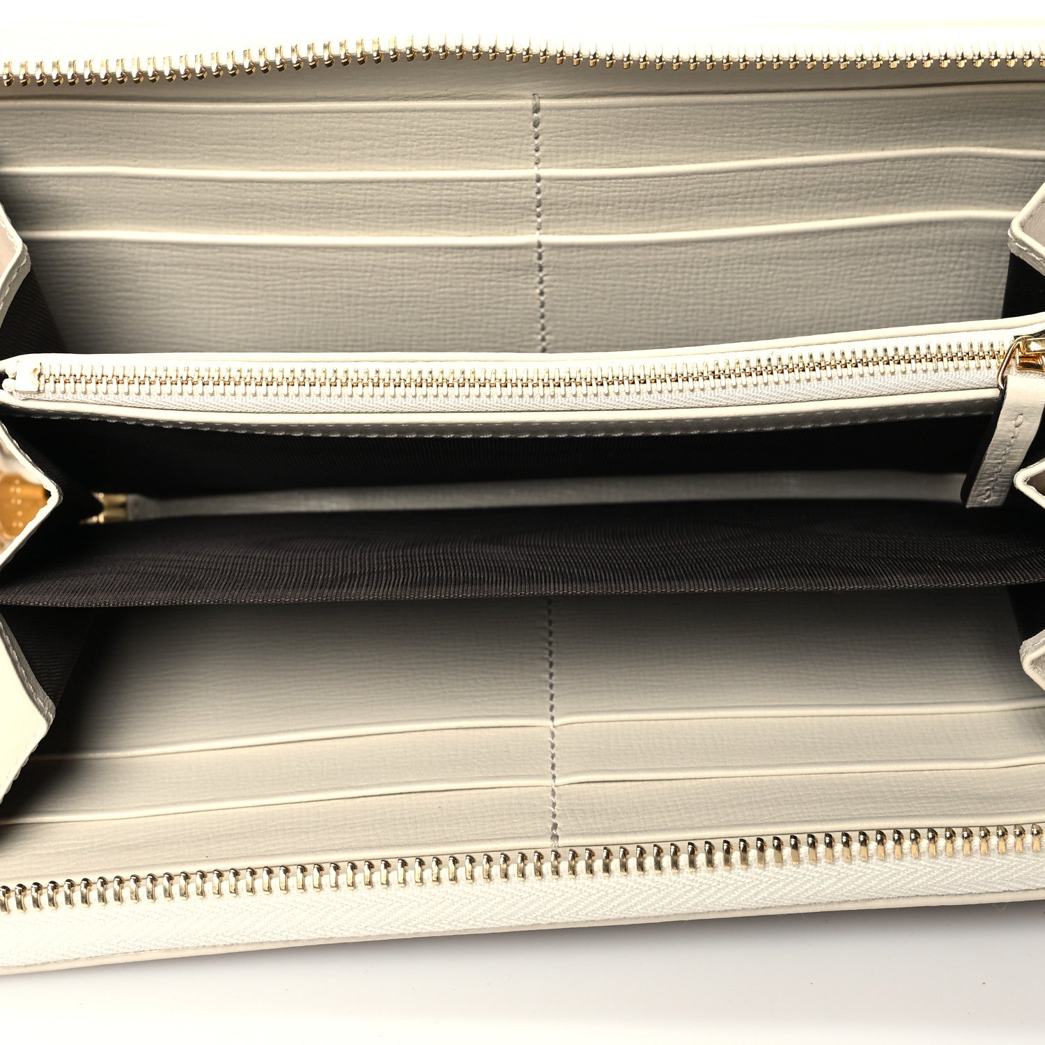 Gucci GG Supreme Monogram Azalea Calfskin Horsebit 1955 Zip Around Wallet Beige Ebony Mystic White 5 of 9