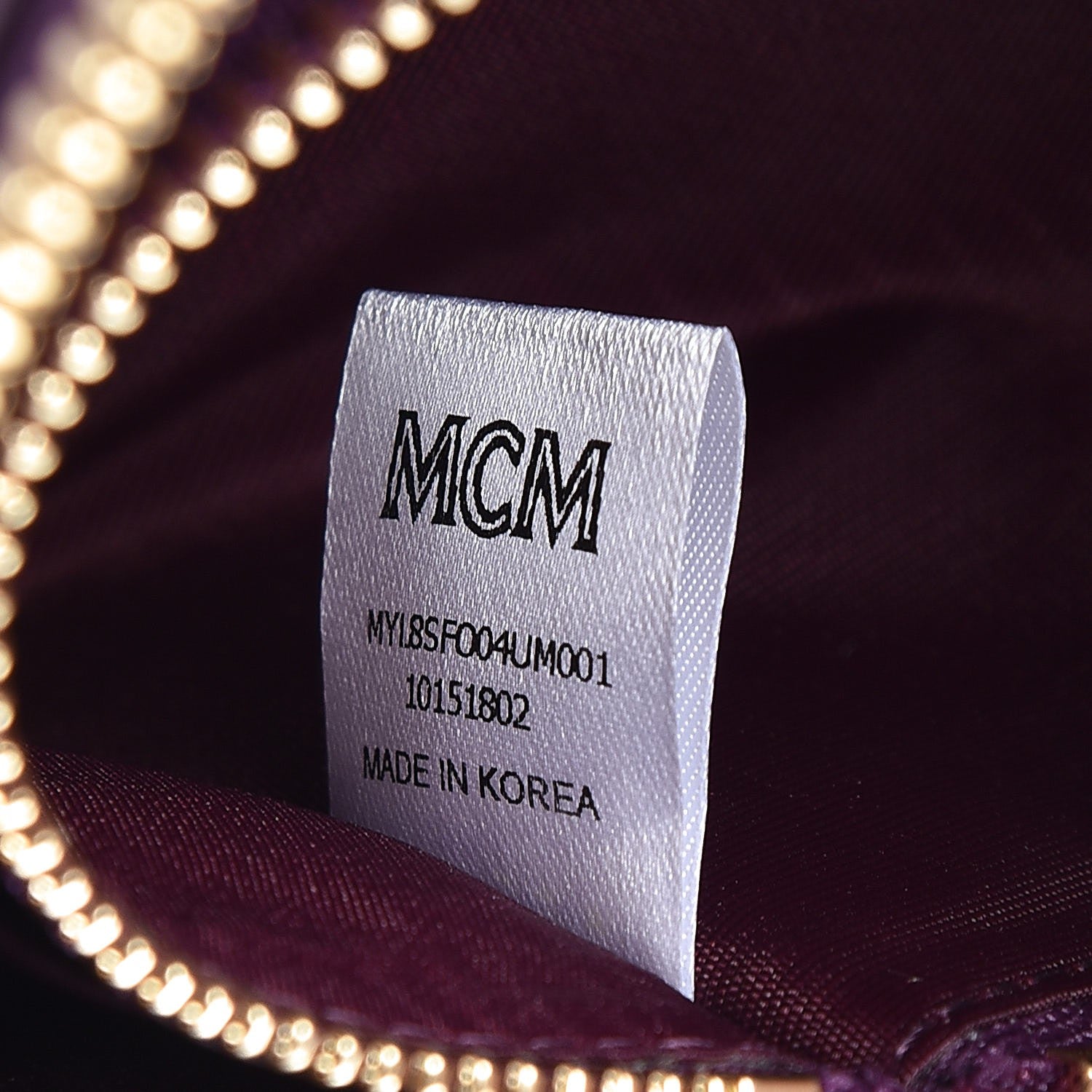 MCM Calfskin Fontanellas Park Avenue Milla Zip Around Wallet Purple 9 of 10