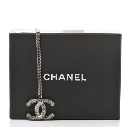 Chanel Baguette Crystal CC Necklace Silver 6 of 6