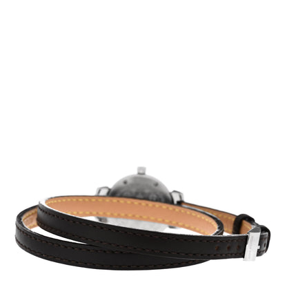 Louis Vuitton Stainless Steel Calfskin 28mm Tambour Triple Wrap Quartz Watch Brown 3 of 5