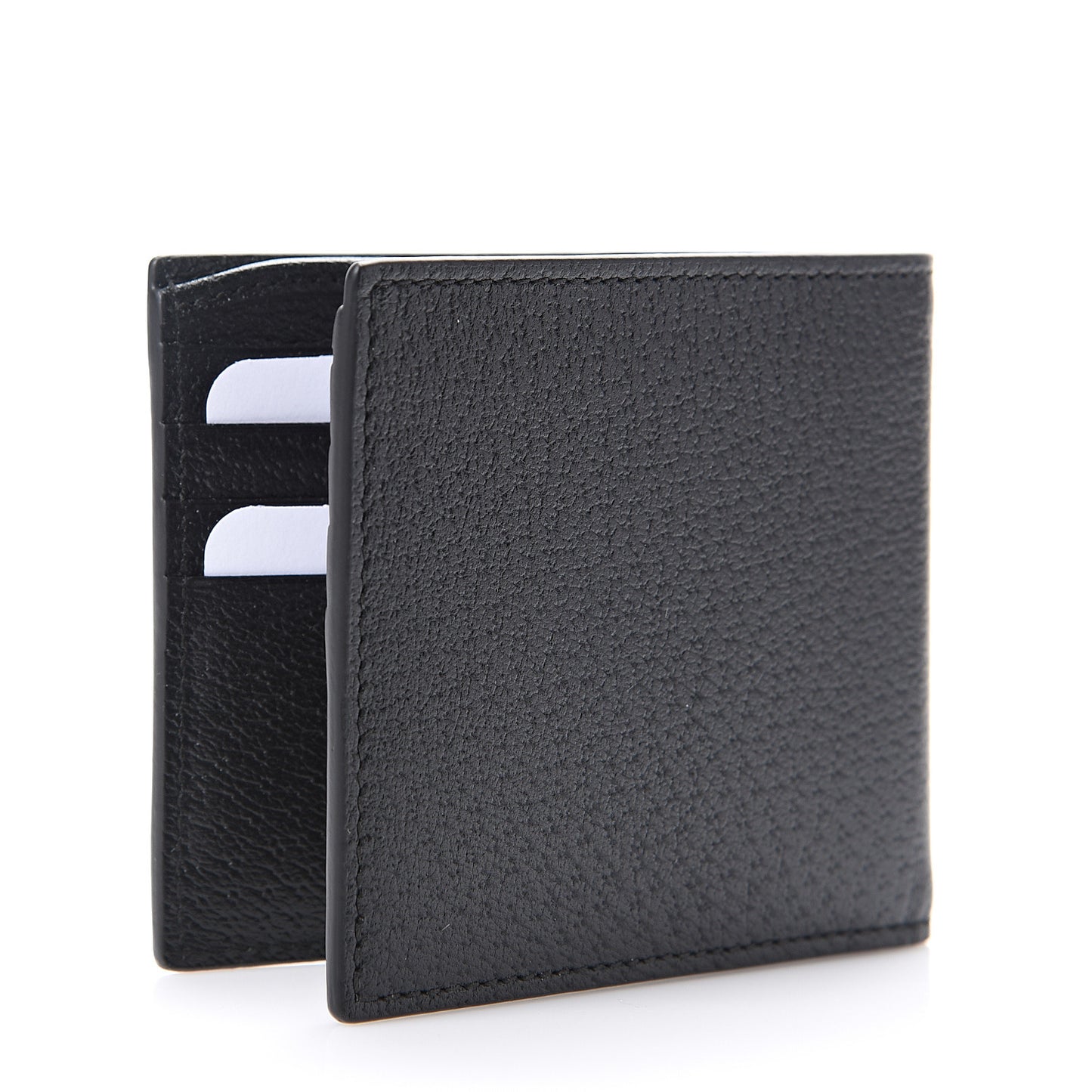 Calfskin Boar Effect GG Marmont Bi-Fold Wallet Black