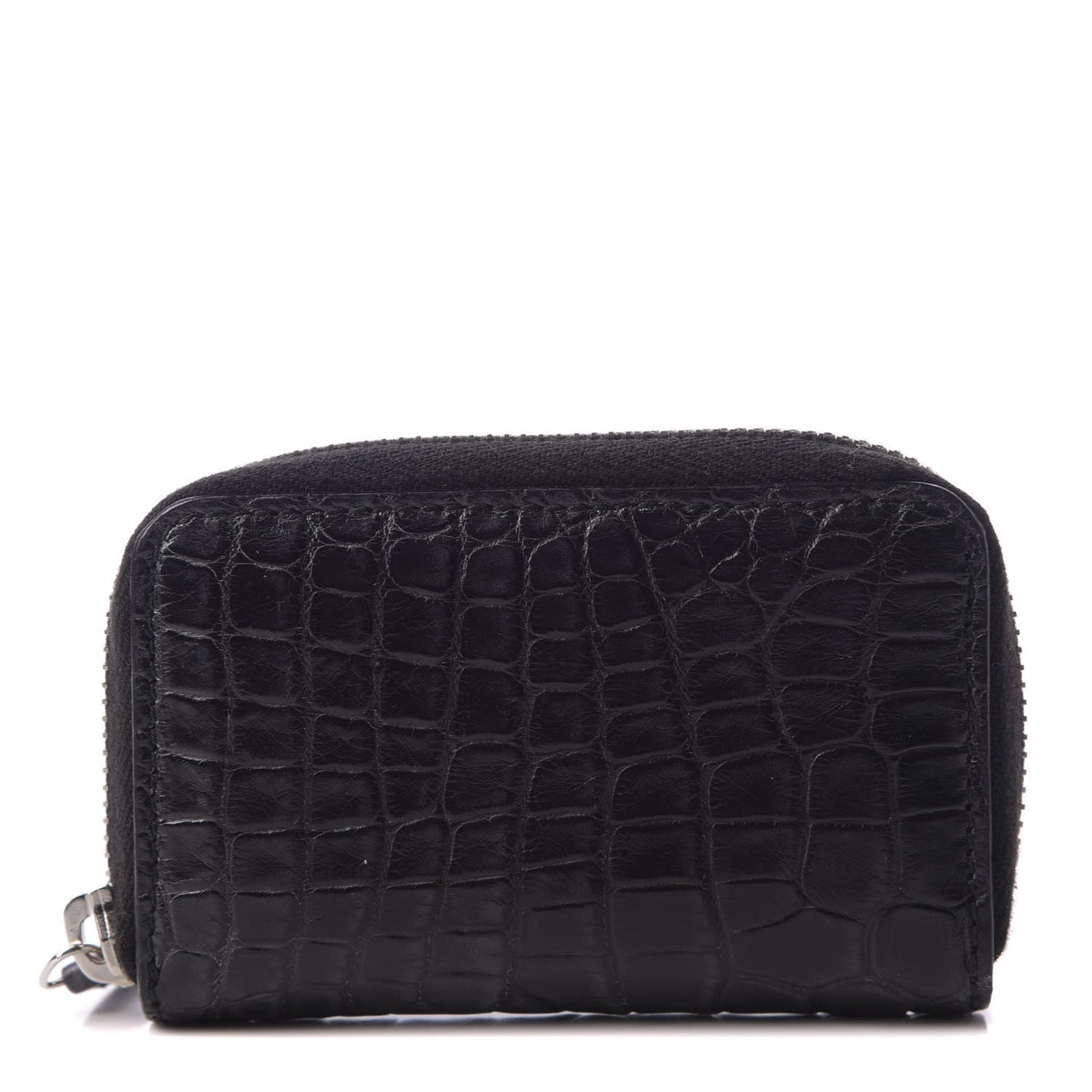 Crocodile Zip Around Card Case Black
