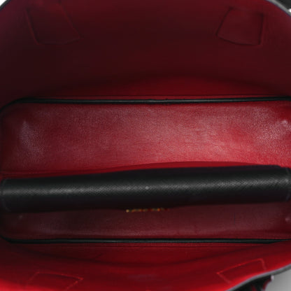 Prada Saffiano Cuir Medium Double Bag Black Fuoco 5 of 12