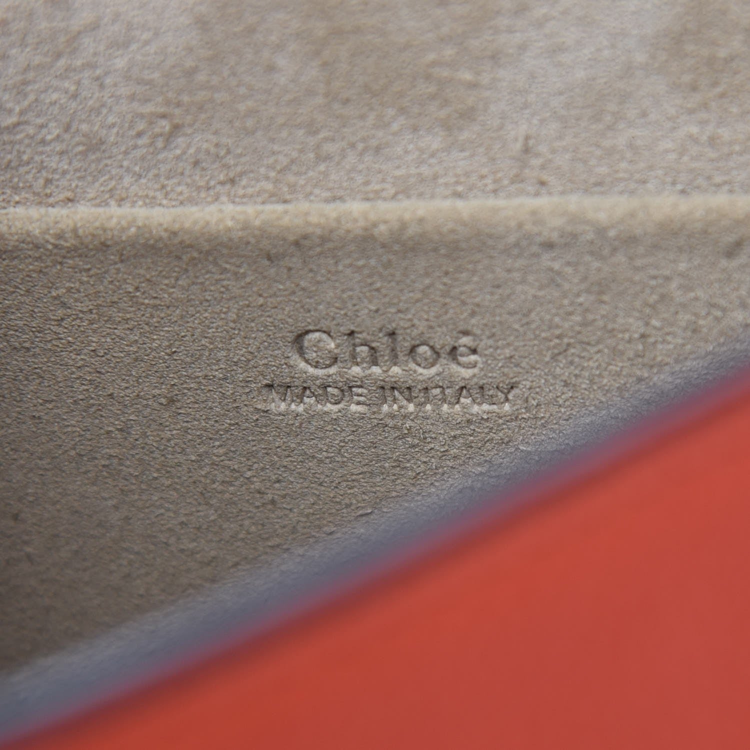 Chloe Calfskin Suede Small Nile Bracelet Bag Sepia Red 7 of 8