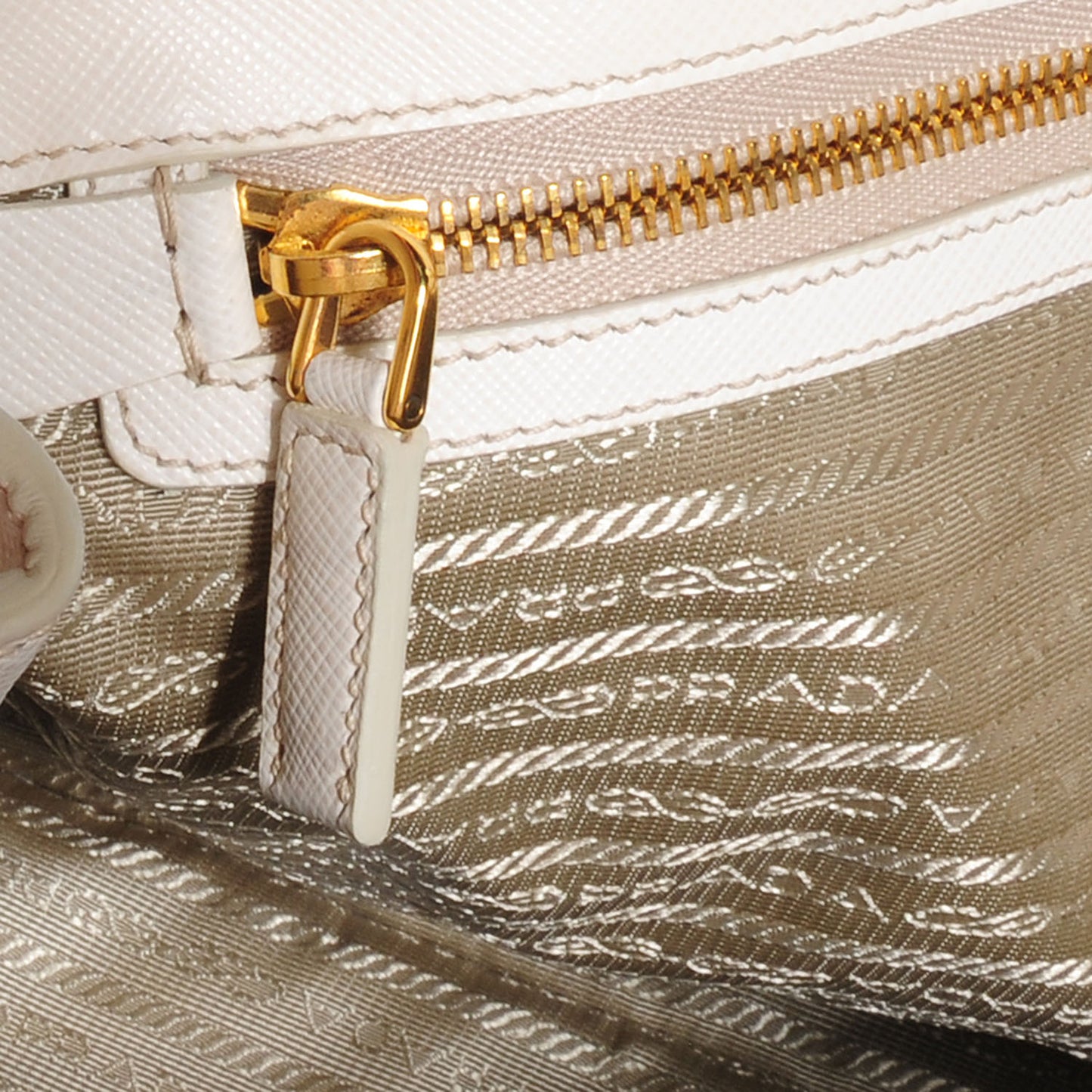 Saffiano Lux Large Tote Bianco