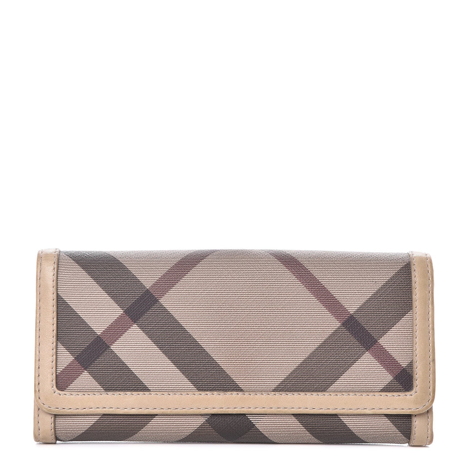 Burberry Smoked Check Continental Wallet Trench 1 of 12