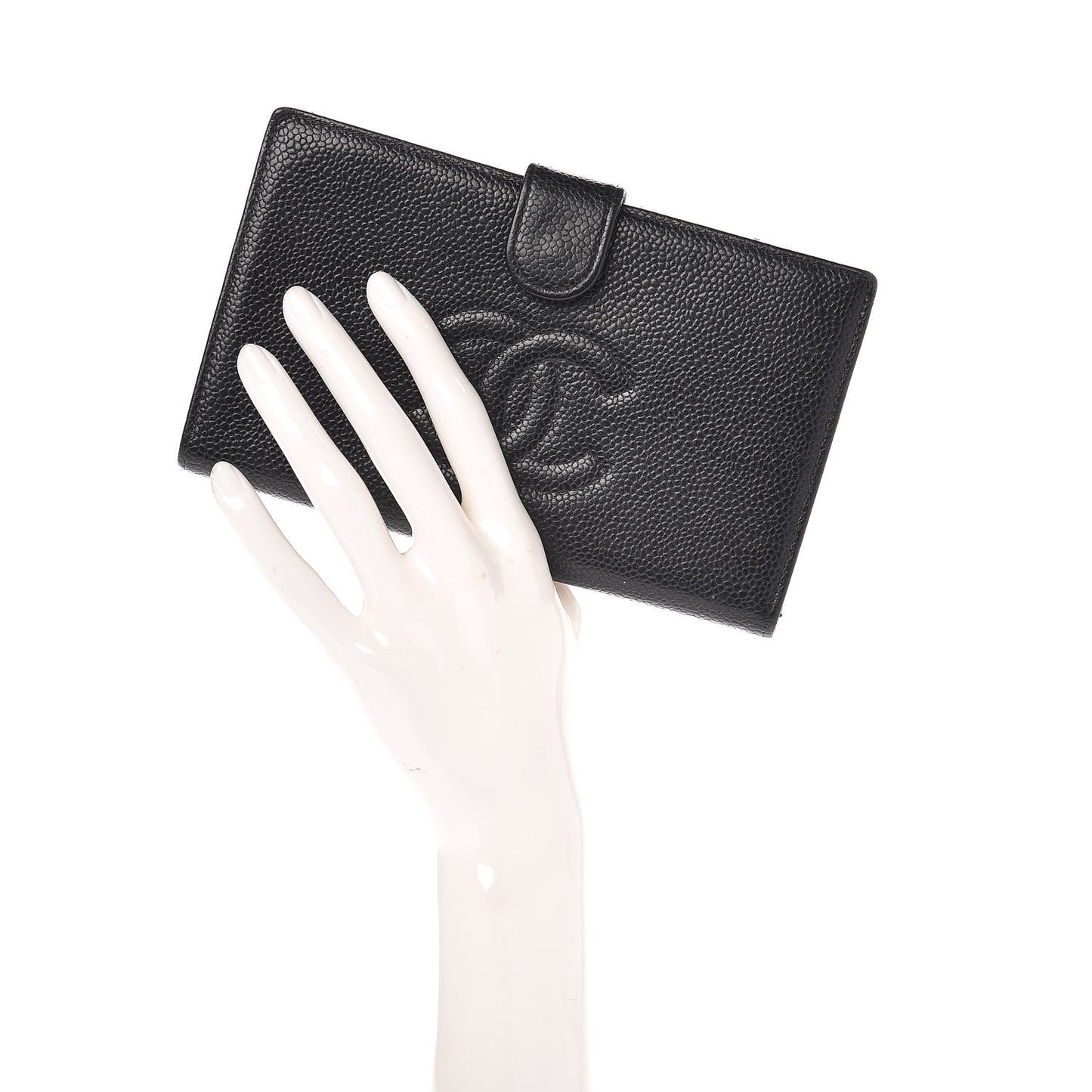 Caviar Timeless CC French Wallet Black