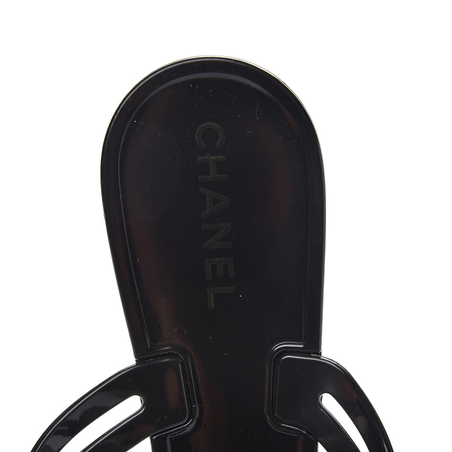 Chanel Jelly Camellia Thong Sandals 40 Black Ivory 6 of 8
