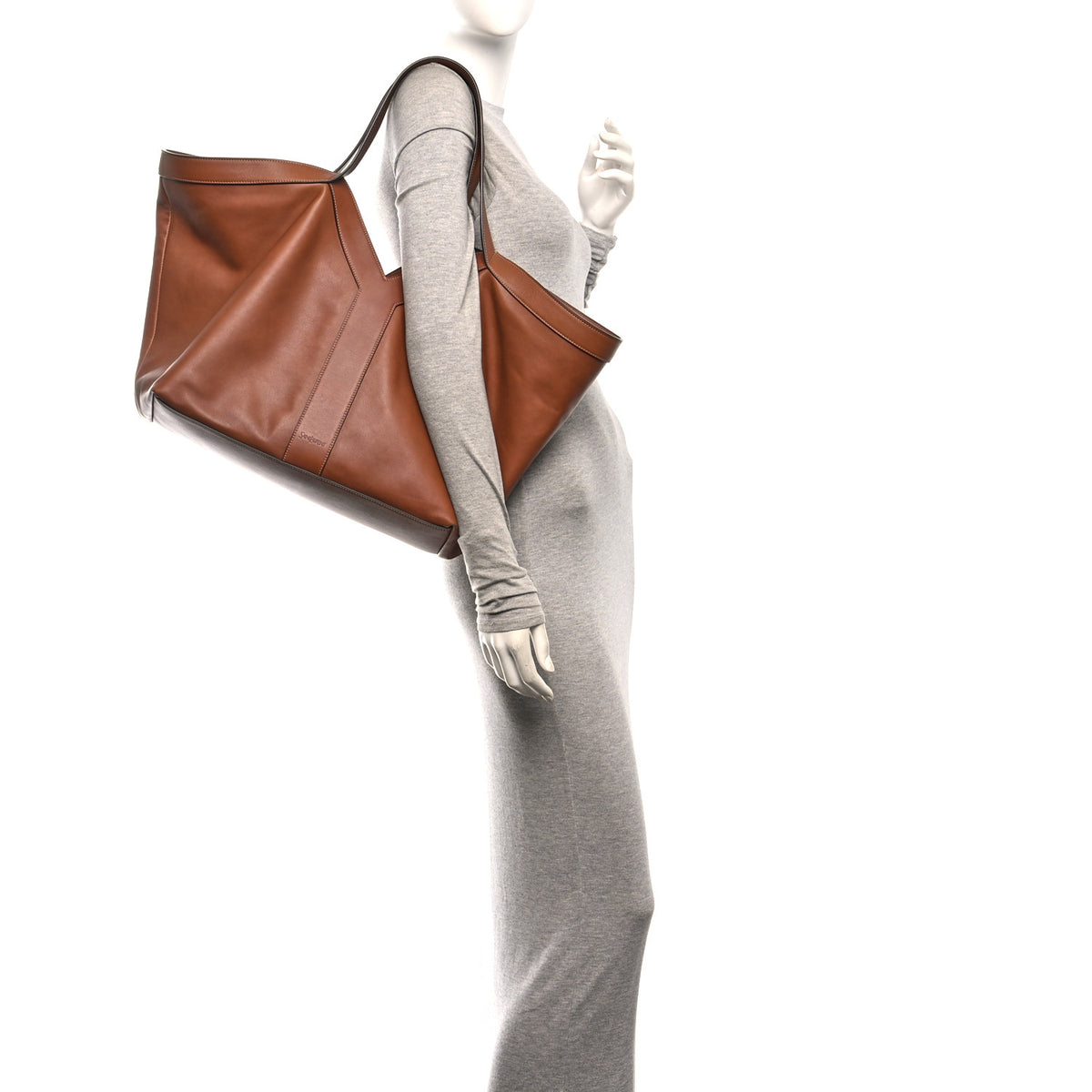 Calfskin Y Tote Brick