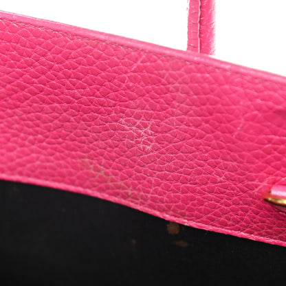 Saint Laurent Grained Calfskin Baby Sac De Jour Lipstick Fuchsia 12 of 14